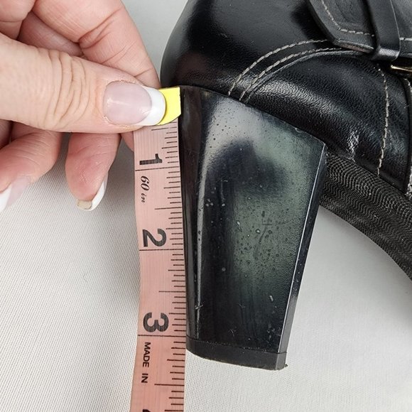 Hispanitas Black Leather Heeled Boots Size 8.5 - Picture 9 of 9